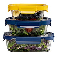 Recipientes Vidro Genicook 3 Pcs: Praticidade e Estilo na Cozinha - imagem 1