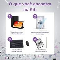 Kit Capa Preta Slim para Xiaomi Redmi Pad SE 11": Película de vidro + Caneta Precision + Teclado e Mouse (Rhinow) - imagem 2