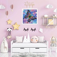 Kit de Arte de Diamante 5D 15x15cm - Borboleta | DIY para Iniciantes com Broca Redonda - imagem 3