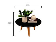 Mesa de Centro Tripe Redonda Retro com Pés Palito - Design Moderno para Sala de Estar - imagem 4