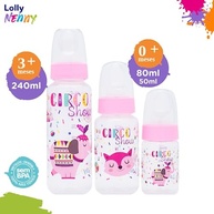 Lolly Mamadeira Rosa - Kit com 3 Mamadeiras (240ml + 80ml + 50ml) Redondo RS - imagem 3