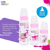 Lolly Mamadeira Rosa - Kit com 3 Mamadeiras (240ml + 80ml + 50ml) Redondo RS - imagem 5