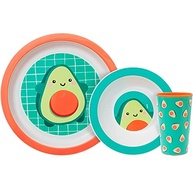 Kit Refeição Frutti Avocado Buba - Prato, Bowl e Copinho Divertido para Crianças - imagem 2