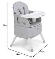 Cadeira de Refeição Cosco Kids Frutty Cinza - Multiuso com Fechamento Compacto - imagem 4