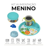 Conjunto Alimentação Baby Azul - 4 Peças Seguro e Prático para Refeições Saudáveis - imagem 4