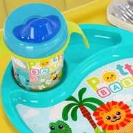 Conjunto Alimentação Baby Azul - 4 Peças Seguro e Prático para Refeições Saudáveis - imagem 3