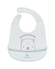 Babador de Silicone Bear With Me Azul - Kikka Boo | Proteção e Estilo para Refeições do Bebê - imagem 1