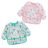 Babador Manga Longa BLW Kit 2 Unidades - Flamingo e Cactos | Estilo e Proteção para Refeições Saudáveis - imagem 3