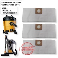 6 Saco Coletor Refil de Papel Descartável para Aspirador WAP GTW Inox 12 e GTW 10 - Cartucho Bag Amarelo - imagem 3
