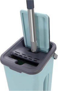 Flat Mop com Balde e Rodo Mágico - Refil Extra em Microfibra Lavável - Cor Verde - imagem 3