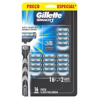 Refil Gillette Mach3: 16 Lâminas para um Barbear Impecável - imagem 1