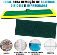 Rodo Abrasivo Refil com Esponja 26 cm - Limpeza Profunda de Pisos e Azulejos - imagem 3