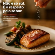 Flor de Sal Netuno Kit Completo com Refil Gourmet Natural Artesanal Marinho Cristais Saudavel - imagem 4