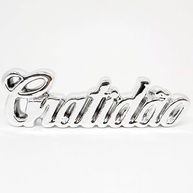 Enfeite Palavra Decorativa Gratidão Família em Porcelana - Escultura Refinada para Decoração de Ambientes - imagem 5
