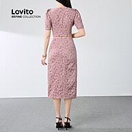 Conjunto Saia Elegante Jacquard com Botões Frontais - Lovito Refine - imagem 2