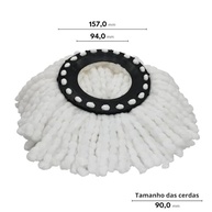 Kit 5 Refis de Microfibra Compatível com MOP Bettanin Brilhus Plus 16cm - Limpeza Profunda e Duradoura - imagem 3