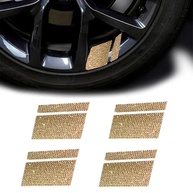 Adesivos de Aro de Roda de Carro com Strass Cristal: Brilho e Segurança Refletiva (Champanhe) - imagem 2