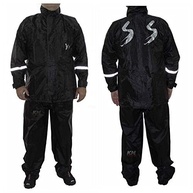 Capa de Chuva Yess Nylon Motoqueiro: Jaqueta + Calça Impermeável e Refletiva - imagem 2