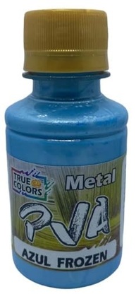 Tinta PVA Metálica Azul Frozen 100ml - True Colors | Acabamento Refletivo Premium - imagem 2