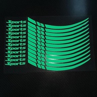 Adesivos Refletivos Verde para Cubos de Roda de Carro | Segurança e Estilo | Fácil Instalação - imagem 2