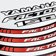 Adesivos Yamaha Factor 150: Vermelhos e Refletivos! - imagem 2