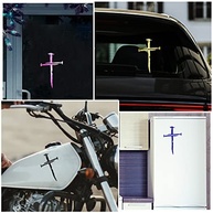 Adesivo Cruz de Pregos Cristã para Carros - Reflexivo e Impermeável | 11,5x18cm - imagem 5