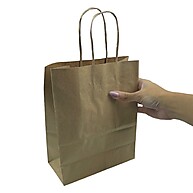 Sacola Kraft 17,5x8,5x21,5 com Alça Reforçada - imagem 2