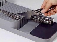 Organizador de Facas para Gaveta com Base Reforçada - Até 9 Facas - Design Moderno Cinza - imagem 5