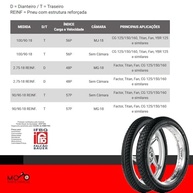 Kit 2 Pneus Maggion Predator MF4 Reforçado Dianteiro e Traseiro para Honda CG Titan 125/150, Fan 160 e Yamaha YBR (com Câmara) - imagem 5