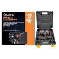 SURYHA Manifold 2 Vias para Fluidos Refrigerantes R134 / R410 / R32 / R22 - imagem 2