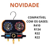 SURYHA Manifold 2 Vias para Fluidos Refrigerantes R134 / R410 / R32 / R22 - imagem 3