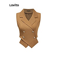Regata Casual Lovito com Botões Lisos – Estilo e Conforto Feminino - imagem 1