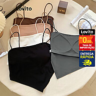 Regata Cropped Assimétrica Lovito: Estilo e Conforto! - imagem 1