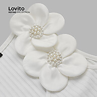 Regata Elegante Lovito: Apliques e Pérolas 🌸 - imagem 1