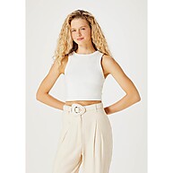 Regata Feminina Cropped com Decote Halter Neck Hering: Conforto e Estilo em Ribana Canelada - imagem 1
