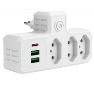 Régua de Energia Premium: 3 Tomadas + 3 USB (1 Tipo-C) | Proteção e Praticidade - imagem 1
