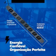 Extensão Régua Rack 19" MVolts: 8 Tomadas, 1m Cabo e Proteção para Seus Equipamentos - imagem 5