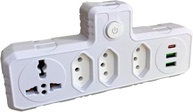 Régua de Energia Premium: 4 Tomadas, 2 USB e 1 USB-C com Carregamento Inteligente e Proteção Anti-Chamas - imagem 2