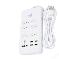 Régua Filtro de Linha 7 Tomadas + 4 USB Bivolt Lehmox: Proteção e Conexão para Seus Eletrônicos - imagem 1