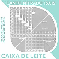 Régua de Costura para Curvas e Caixa de Leite 15 cm – Ideal para Patchwork e Artesanato - imagem 1