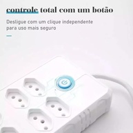 Régua Filtro de Linha 7 Tomadas + 4 USB Bivolt 10A: Proteção e Conexão para Seus Dispositivos - imagem 3