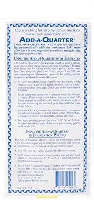 Régua Amarela Add-A-Quarter 15 cm CM DESIGNS - Precisão em Corte e Costura - imagem 3