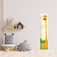 Régua de Crescimento Infantil Adesiva Girafa - 1,60m | Decoração Lavável e Durável para Quartos de Bebê - imagem 2
