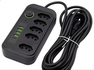 Regulador de Tomadas Bivolt com 5 Tomadas e 4 USB (Tipo-C Incluso) - Organize sua Energia! - imagem 2