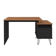 Escrivaninha Industrial com Regulagem de Tamanho | Design Moderno com Pés de Metal e 2 Gavetas - imagem 4
