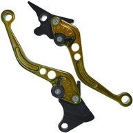 Manete Esportivo Regulável Dourado para Yamaha YBR, XTZ, Fazer, Lander e Tenere (Par) - imagem 1