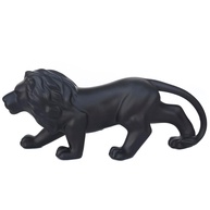 Leão Decorativo em Cerâmica Rei - Estátua de Decoração Elegante para Ambientes Modernos (LPD05 Preto) - imagem 1