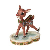 Estatueta Rudolph The Red-Nosed Reindeer Jim Shore - Coleção Traditions Patinando no Gelo 15 cm - imagem 5