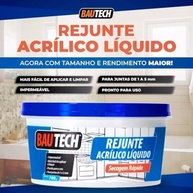 Rejunte Líquido Acrílico 700g Seca Rápido Bautech - Acabamento Perfeito para Cerâmicas e Porcelanatos - imagem 4
