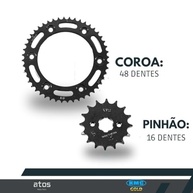 Kit Relação Transmissão KMC Gold Bros 160 (2015-2025) - Aço 1045 Resistente - imagem 4